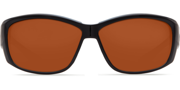 Costa Del Mar Luke Polarized Sunglasses Shiny Black Copper Glass Costa Del Mar Luke Polarized Sunglasses Shiny Black Copper Glass Front